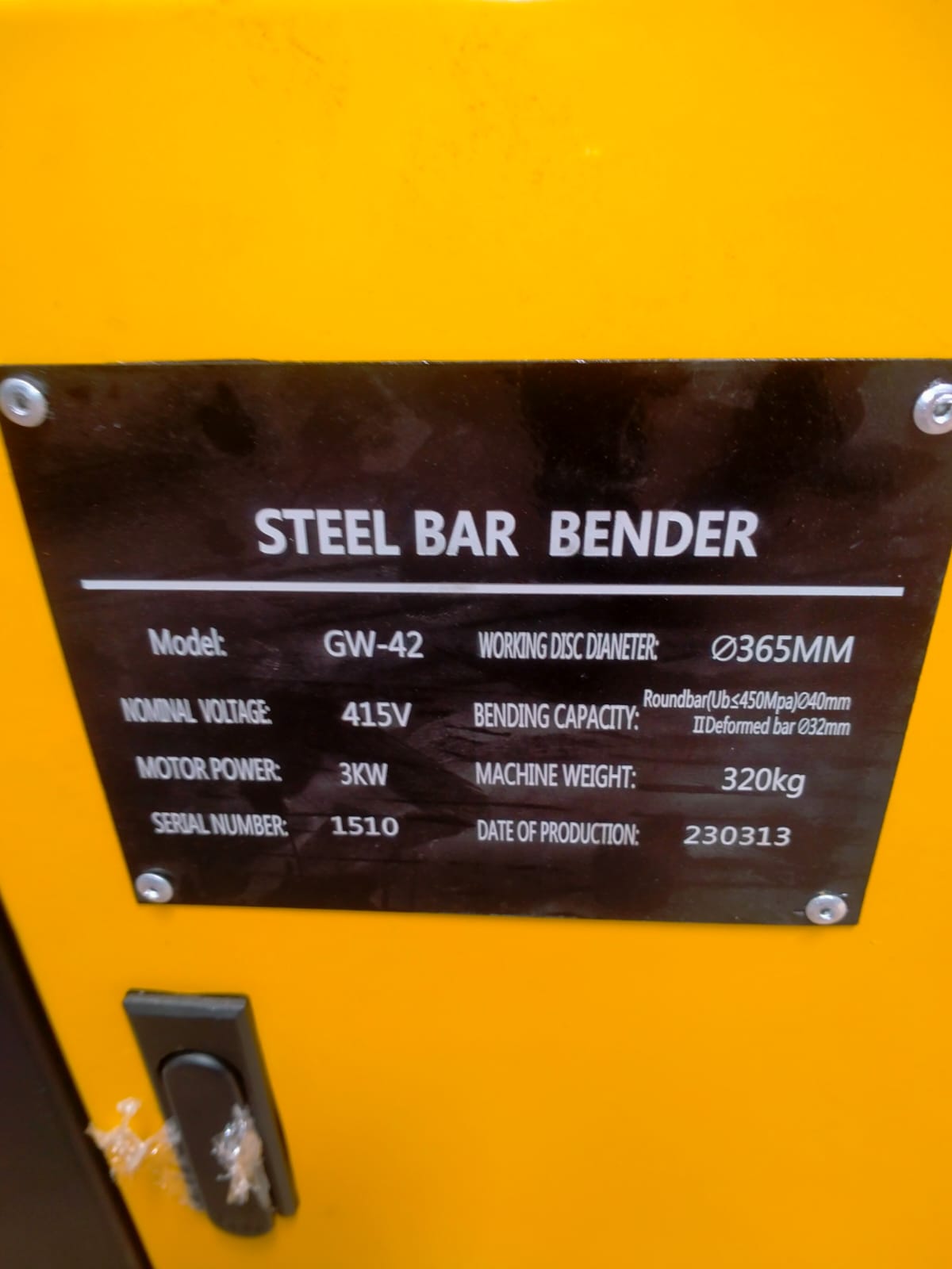 Bar Bending Machine GW42 — gallery image